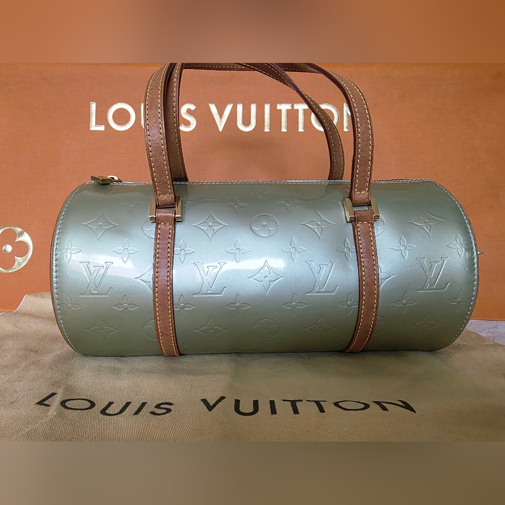 Authentic Louis Vuitton Monogram Vernis Light Mint Bedford Bag